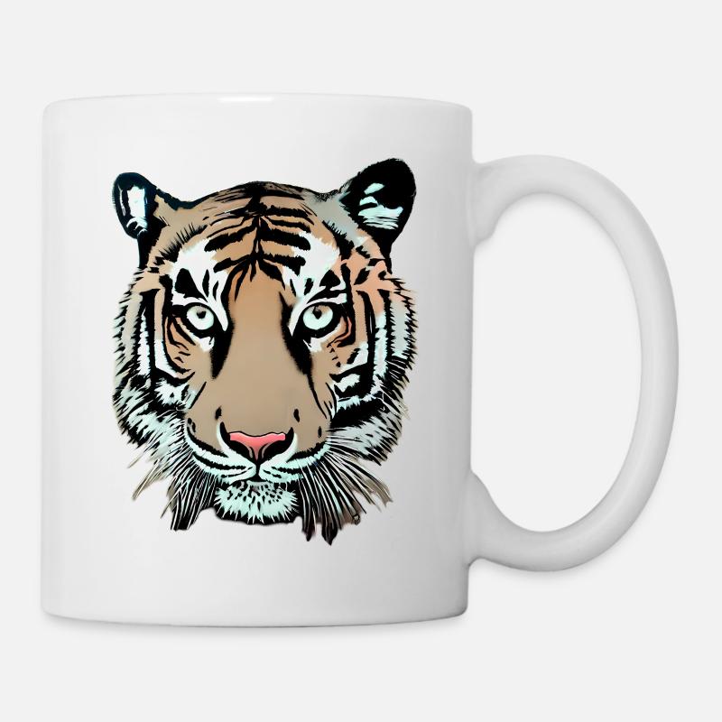Tiger Illustration - Mug - white