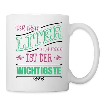 bürohumor lustig kaffeeliebhaber baristia müde - Tasse - Weiß - Rechts