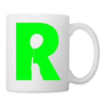 Illusion d’optique art psychédélique rétro formes R - Mug blanc - blanc - Droite