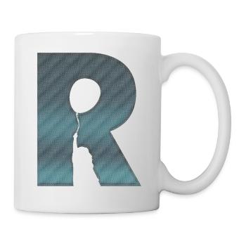 Illusion d’optique art psychédélique rétro formes R - Mug blanc - blanc - Droite