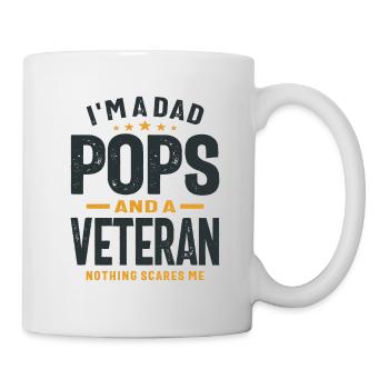 Papa Pops und Veteran, nichts macht mir Angst! - Tasse - Weiß - Rechts