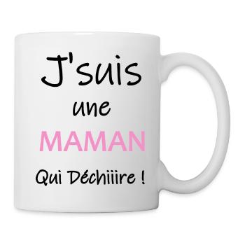 J'suis une maman qui déchire - Mug blanc - blanc - Droite