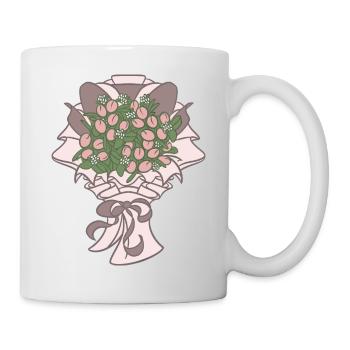 Beau bouquet de fleurs - Mug blanc - blanc - Droite