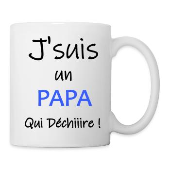 J'suis un papa qui déchire - Mug blanc - blanc - Droite
