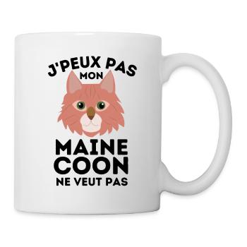 J PEUX PAS mon maine coon ne veut pas - Mug blanc - blanc - Droite