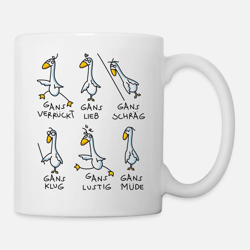 Gans lustig - Tasse - Weiß