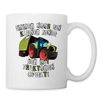 Traktor - Bauer - Oldtimer - Offroad - Landwirt - Tasse - Weiß - Rechts