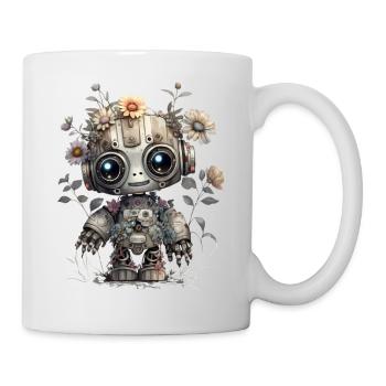 Süßer Roboter - Tasse - Weiß - Rechts