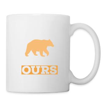 Je mange beaucoup je suis un ours - Mug blanc - blanc - Droite