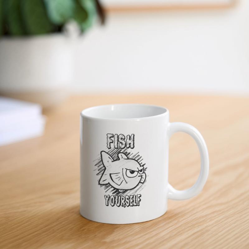 Fish Yourself (Scribble) Mug