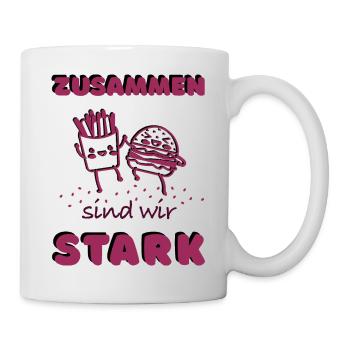 Zusammen sind wir stark - Freunde - Tasse - Weiß - Rechts