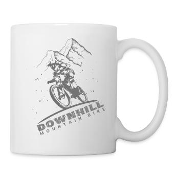 Downhill Mountain Bike Berge - Tasse - Weiß - Rechts