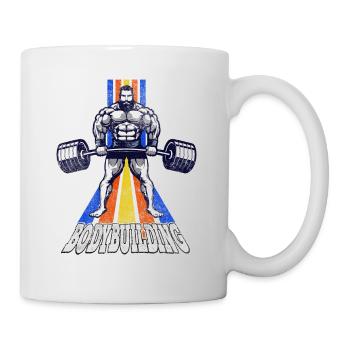 Bodybuilding Bodybuilder Gewichtheben Kraftsport - Tasse - Weiß - Rechts