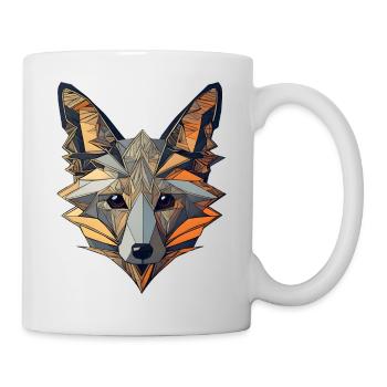 Abstrakte Kunst Fox - Tasse - Weiß - Rechts