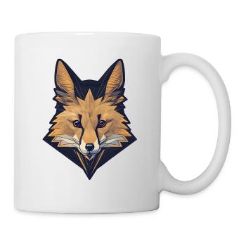 Einfacher Fuchskopf - Tasse - Weiß - Rechts