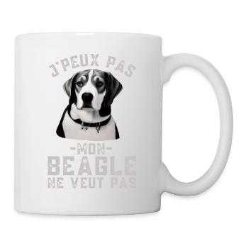 Humour beagle 1 - Mug blanc - blanc - Droite