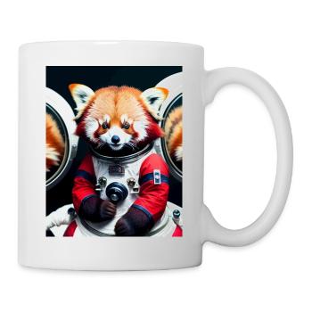 Roter Panda Astronaut - Tasse - Weiß - Rechts