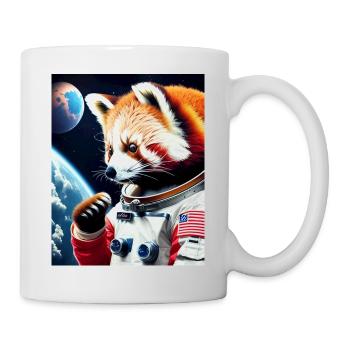 Red Panda in space - Mug - white - Right