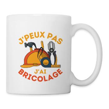 je peux pas j ai bricolage - Mug blanc - blanc - Droite