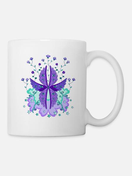 biblically accurate angel seraph seraphim purple - Mug - white