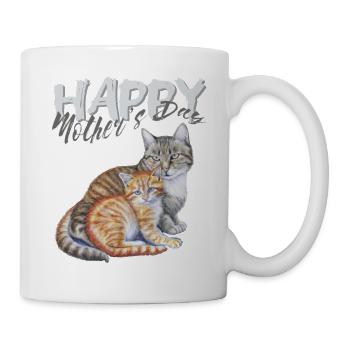 Mother's Day mom and baby cats - Mug - white - Right