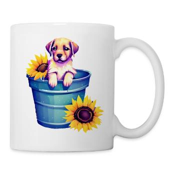 Golden Retriever Puppy Dog Owner Dogs - Mug blanc - blanc - Droite