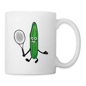 Tennis,Concombre,Concombre Tennis,Joueur de tennis - Mug blanc - blanc - Droite