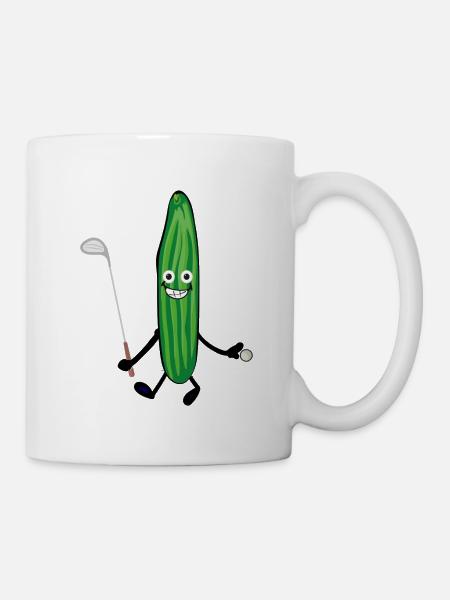 gurke,Golf,Golfspieler, sportler - Tasse - Weiß