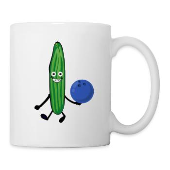 Bowling,sportler,gurke,gurken,sportler - Tasse - Weiß - Rechts