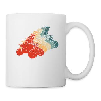Cool Retro Quad ATV Enthusiasts Quad Racers - Mug - white - Right