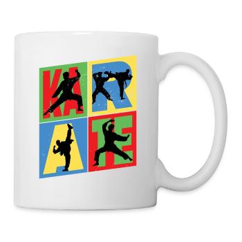 Karaté, Karatéka, arts martiaux, Combats, Sports - Mug blanc - blanc - Droite