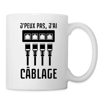 Câblage réseau informatique - Mug blanc - blanc - Droite