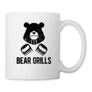 Cleverer kulinarischer Bär Grillen Design BBQ - Tasse - Weiß - Rechts