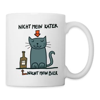 nicht mein Kater - nicht mein Bier - Tasse - Weiß - Rechts