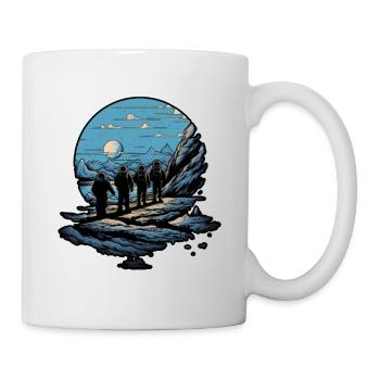 A group of Astronauts Exploring an Alien planet - Mug blanc - blanc - Droite