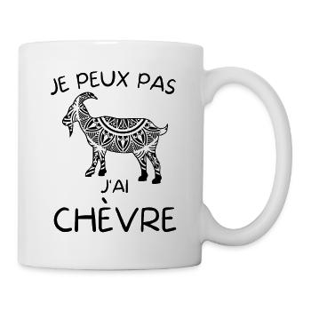 Je peux pas j ai chèvre 1 - Mug blanc - blanc - Droite