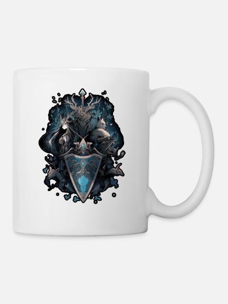 The shield and the Sword , Fox and girl anime - Mug - white