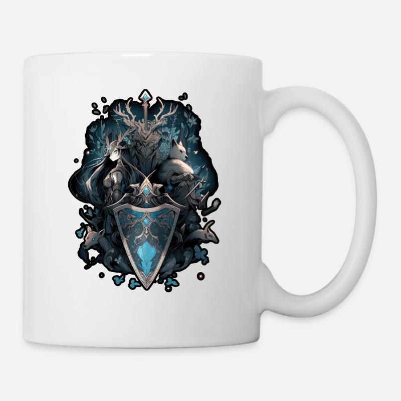 The shield and the Sword , Fox and girl anime - Mug blanc - blanc