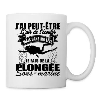 Plongée sous marine 1 - Mug blanc - blanc - Droite