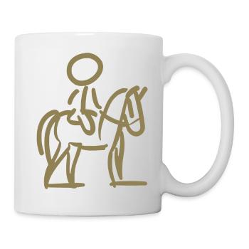 Rider sur Perd Style minimaliste - Mug blanc - blanc - Droite