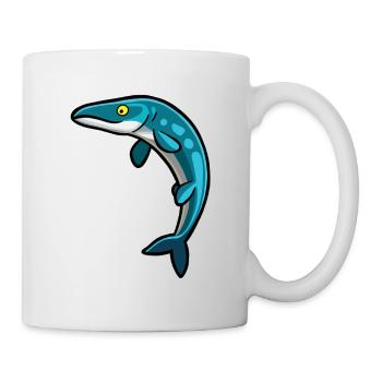 Cute Tylosaurus, Dino, Dinosaur - Mug - white - Right