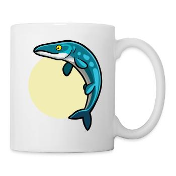 Cute Tylosaurus, Dino, Dinosaur - Mug - white - Right