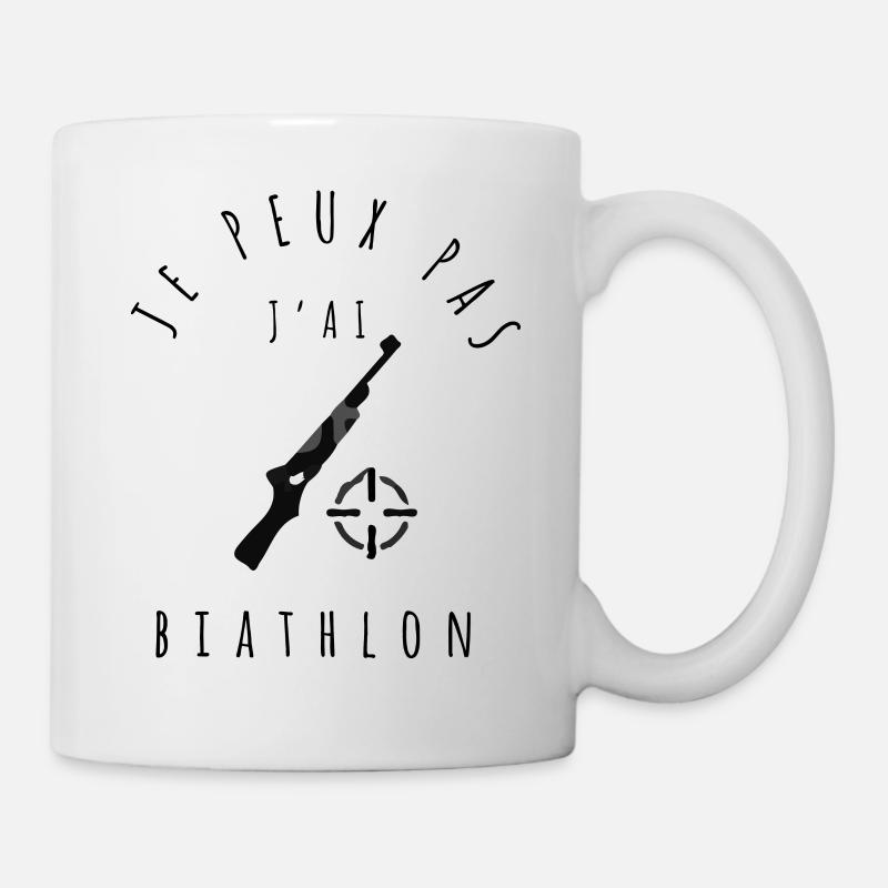 biathlon - Je peux pas, j'ai biathlon - Mug blanc - blanc