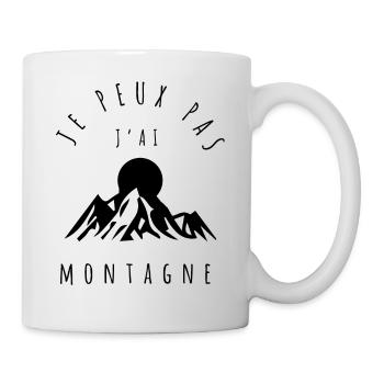 peux pas j'ai montagne - amoureux de nature - Mug blanc - blanc - Droite