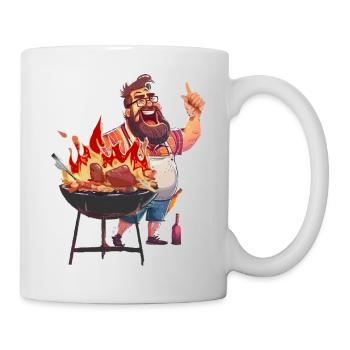 Funny grill master - Mug - white - Right
