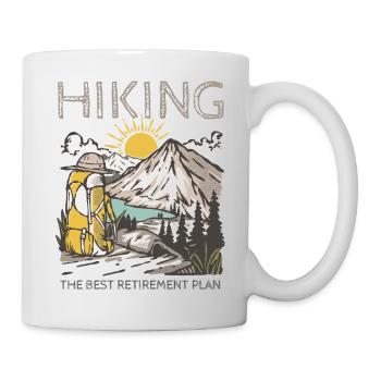 Randonnée pédestre - randonnée le meilleur plan de retraite - Mug blanc - blanc - Droite