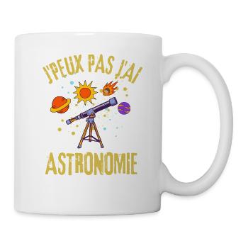 Astronomie amateur téléscope planète - Mug blanc - blanc - Droite