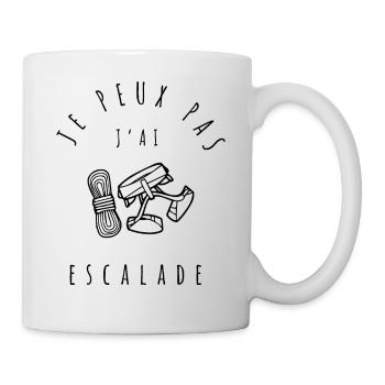 Je peux pas, j'ai escalade - Passionnés d'escalade - Mug blanc - blanc - Droite