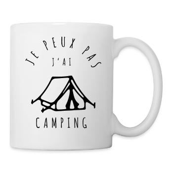 CAMPIng Je peux pas, j'ai camping - Mug blanc - blanc - Droite