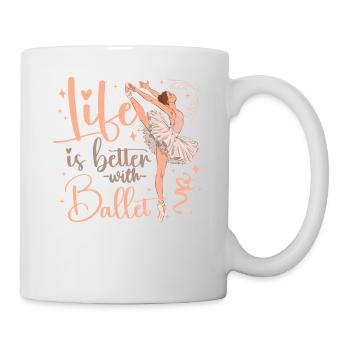 Ballet Dancer Dance Girl Ballerina - Tasse - Weiß - Rechts